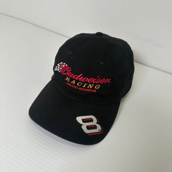 Vintage Budweiser Racing #8 Strapback Hat - Picture 2 of 4